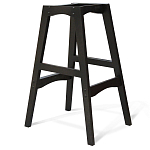 Барный стул со спинкой и подлокотниками на 4-х черных ножках Douglas Rhombus Коричневый Велюр варинант исполнения - 5 | Loft Concept в Грозном