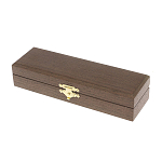 Ручка шариковая металлическая с гравировкой и красным фианитом в деревянной коробке Metal Pens варинант исполнения - 5 | Loft Concept в Грозном