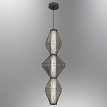 Подвесной светильник вертикальный с плетеным металлическим каркасом Metal Interweaving варинант исполнения - 1 | Loft Concept в Грозном