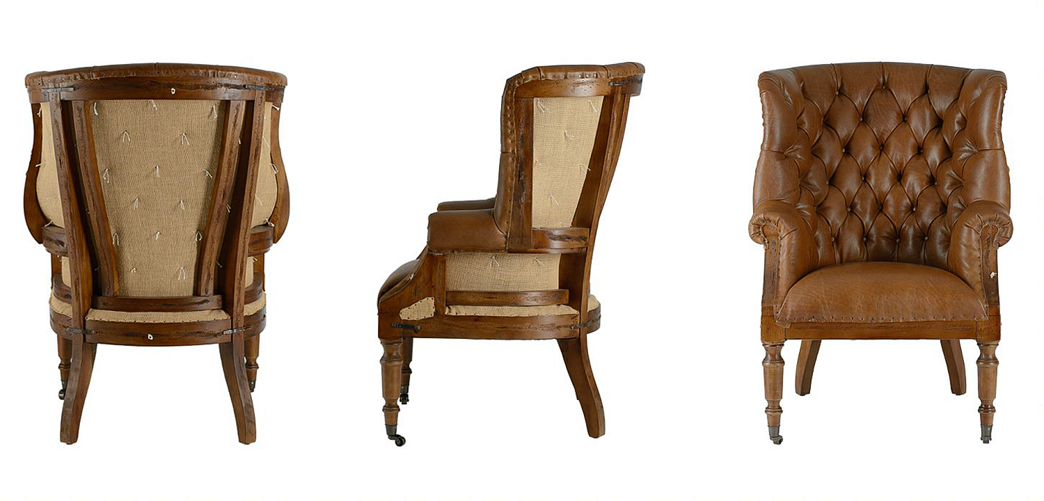 Кресло Meder Armchair натуральная кожа Кресло Meder Armchair натуральная кожа - Loft-Concept в Грозном