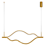 Подвесной светильник волнообразный изогнутый цвета латунь 3000К Spiral Lighting варинант исполнения - 3 | Loft Concept в Грозном