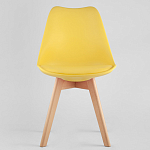 Стул с основой из пластика и мягким сиденьем Arvika Yellow варинант исполнения - 2 | Loft Concept в Грозном