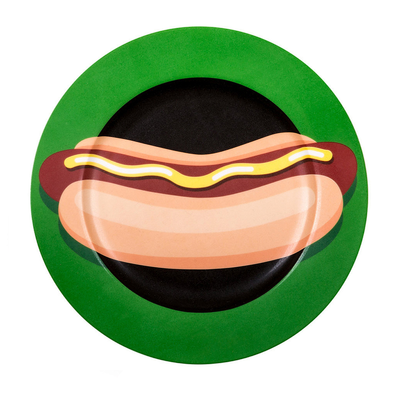 Тарелка Seletti Porcelain Plate Hot Dog Зеленый Тарелка Seletti Porcelain Plate Hot Dog Зеленый в Грозном | Loft Concept
