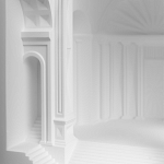 Встраиваемый в стену гипсовый светильник под покраску с арками и рельефными колоннами Antiquity Athena варинант исполнения - 8 | Loft Concept в Грозном