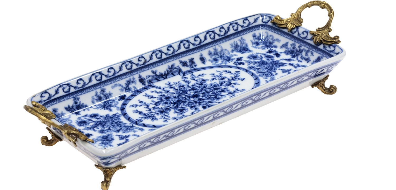 Поднос Orianne Blue and Bronze Поднос Orianne Blue and Bronze - Loft-Concept в Грозном