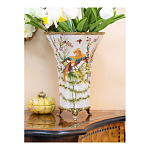 Ваза из фарфора с бронзовой стрекозой  Paradise Dragonfly варинант исполнения - 7 | Loft Concept в Грозном