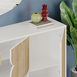 Комод с 3-мя дверцами и выдвижным ящиком цвета светлый дуб SPARK CONSOLE WHITE варинант исполнения - 4 | Loft Concept в Грозном