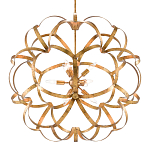 Люстра круглая в виде объёмного цветка Golden Flower Sphere варинант исполнения - 2 | Loft Concept в Грозном