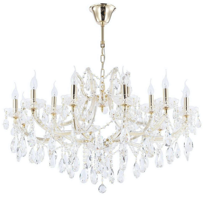 Люстра Pasquale Chandelier 18 Золотой Прозрачный Люстра Pasquale Chandelier 18 Золотой Прозрачный в Грозном | Loft Concept
