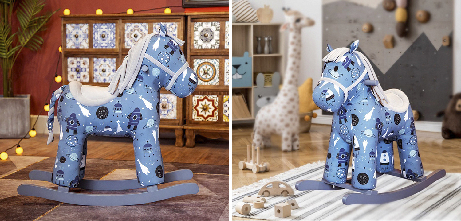 Лошадка-качалка голубая John Pony Лошадка-качалка голубая John Pony - Loft-Concept в Грозном