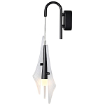 Бра черного цвета с плафоном из рельефного стекла Glass Pod варинант исполнения - 1 | Loft Concept в Грозном