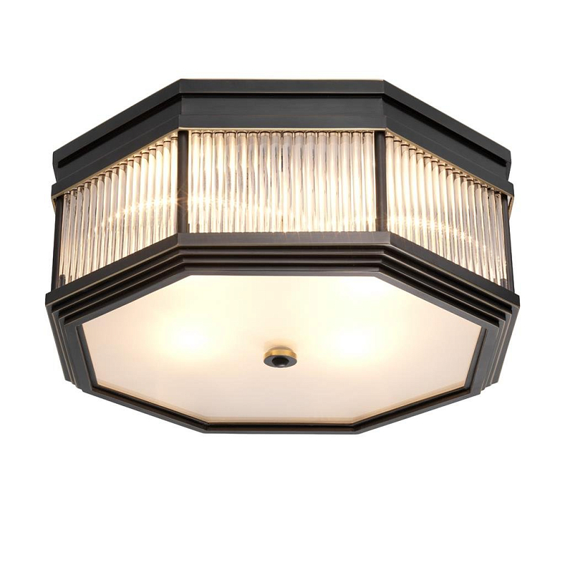 Потолочный светильник Ceiling Lamp Bagatelle Bronze Темная бронза Прозрачное Стекло Потолочный светильник Ceiling Lamp Bagatelle Bronze Темная бронза Прозрачное Стекло в Грозном | Loft Concept