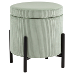 Светло-зеленый пуф на черных ножках SANJAY варинант исполнения - 1 | Loft Concept в Грозном