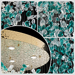 Люстра зеленая каскадная Green Light CascadeDroplet Chandelier варинант исполнения - 3 | Loft Concept в Грозном