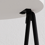 Стол приставной с 2-мя круглыми белыми столешницами ESSEL SIDE TABLE WHITE варинант исполнения - 2 | Loft Concept в Грозном