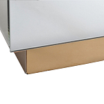 Столик журнальный зеркальный с золотым декором Gold Painted Mirror Table варинант исполнения - 3 | Loft Concept в Грозном