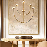 Люстрас 6-ю мраморными плафонами в форме купола Light Warm Light варинант исполнения - 3 | Loft Concept в Грозном