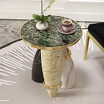 Дизайнерский журнальный стол круглый на 3-х фигурных ножках Cuzadit варинант исполнения - 1 | Loft Concept в Грозном