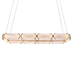 Люстра прямоугольная с текстурным природным рисунком IceFlame варинант исполнения - 4 | Loft Concept в Грозном