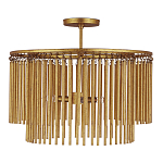 Потолочный светильник двухъярусный золотого цвета Metal Tentacles варинант исполнения - 3 | Loft Concept в Грозном