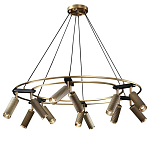 Люстра круглая с медными фактурными плафонами Trustworthiness варинант исполнения - 1 | Loft Concept в Грозном