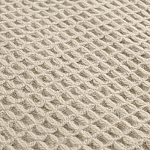 Плед из шерсти бежевого цвета с бахромой Waffle Comfort варинант исполнения - 2 | Loft Concept в Грозном