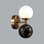 Бра с шарообразным матовым плафоном и шаром из камня на металлическом основании Orb Essence варинант исполнения - 8 | Loft Concept в Грозном