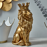 Статуэтка лев с детализированной гривой и изящной короной Lion Crown  варинант исполнения - 5 | Loft Concept в Грозном