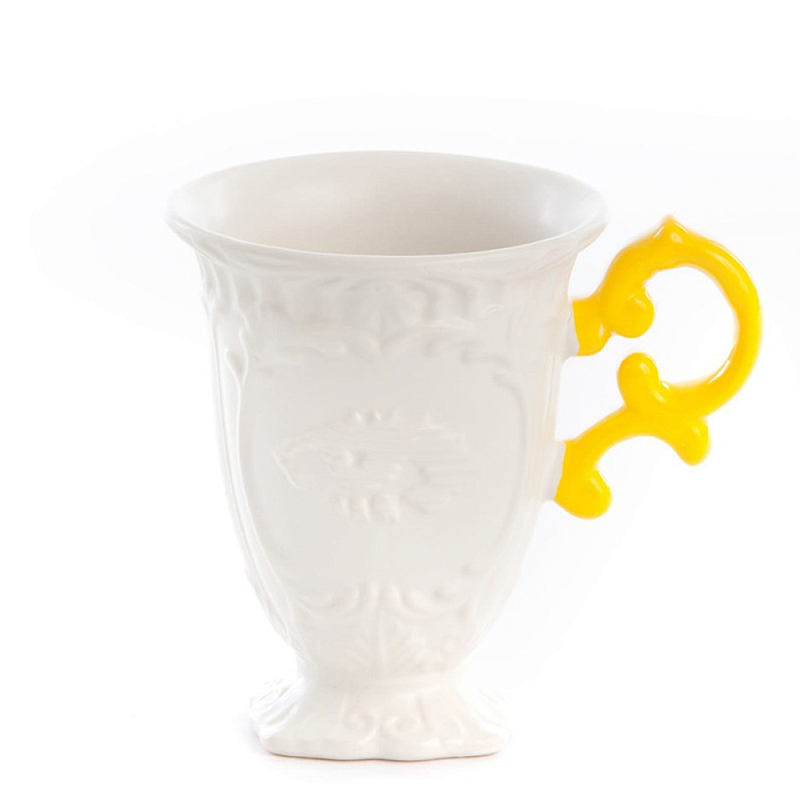Кружка Seletti I-Mug Yellow Белый Желтый в Грозном | Loft Concept 