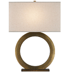 Настольная лампа с корпусом в форме кольца и прямоугольным абажуром French Ring варинант исполнения - 3 | Loft Concept в Грозном