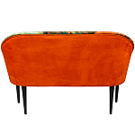 Диван двухместный из натурального бука оранжевый с цветным принтом Impressionism in Art варинант исполнения - 2 | Loft Concept в Грозном