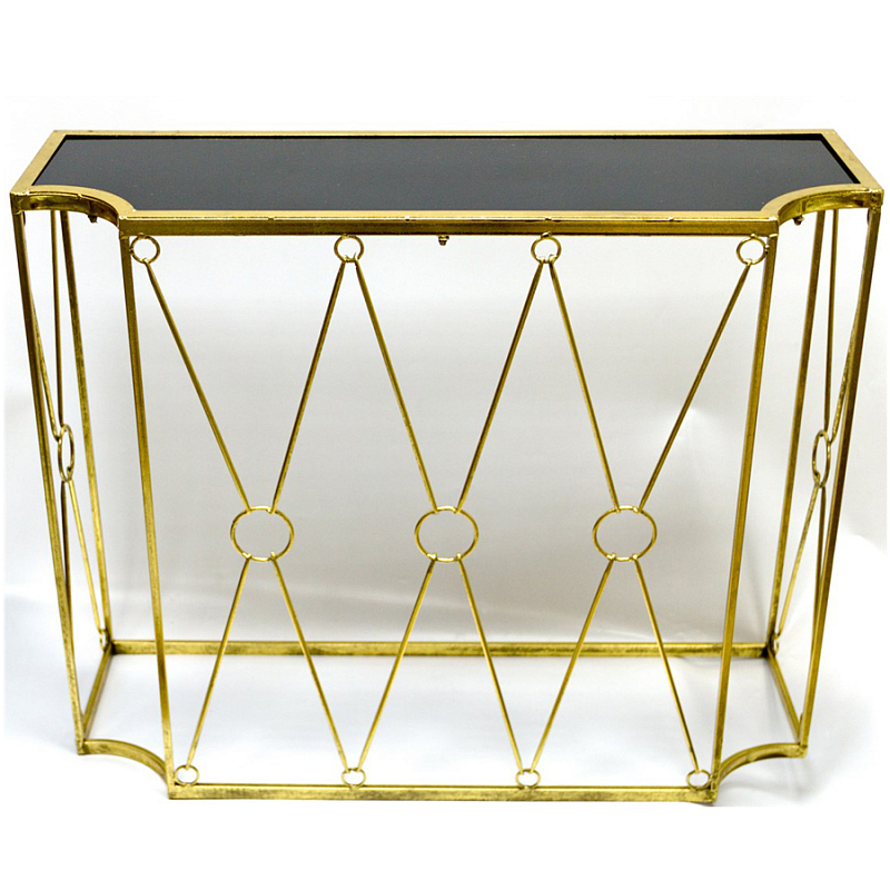 Консоль Mystic Art Deco Console Золотой Черный Консоль Mystic Art Deco Console Золотой Черный в Грозном | Loft Concept