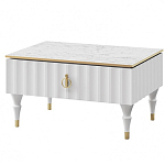 Стол журнальный белый с ящиком Expanses of Beauty варинант исполнения - 1 | Loft Concept в Грозном