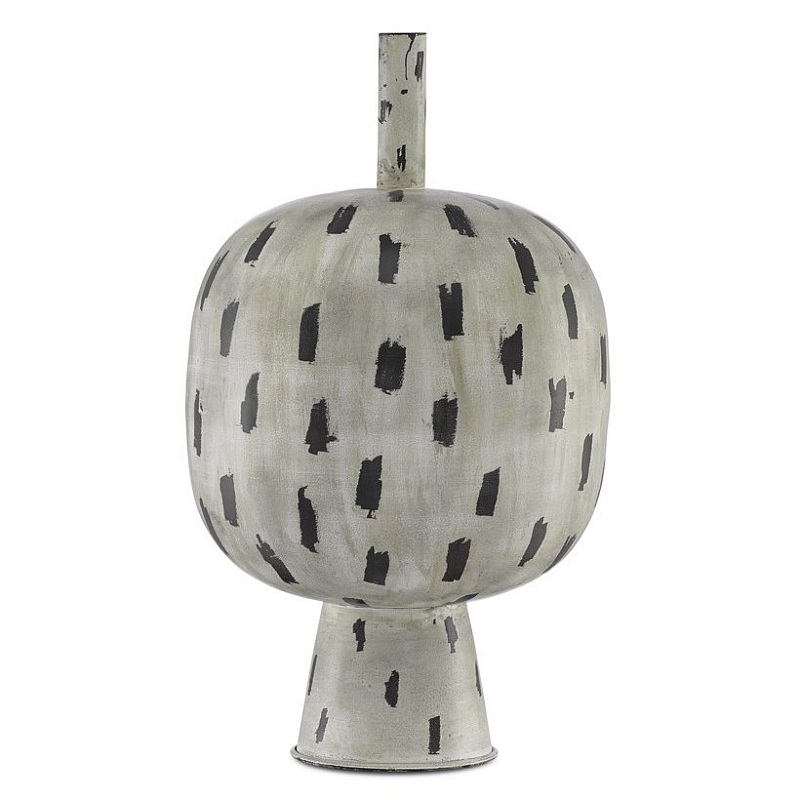 Ваза Declan Large Vase Бежево-серый Черный Ваза Declan Large Vase Бежево-серый Черный в Грозном | Loft Concept