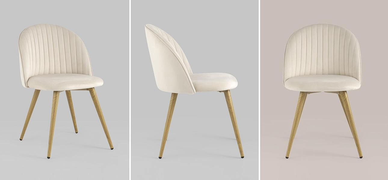 Стул Miruna Chair Молочный Велюр Стул Miruna Chair Молочный Велюр - Loft-Concept в Грозном