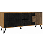 ТВ-тумба с  2-мя ящиками и закрытыми полками Stone Effect варинант исполнения - 1 | Loft Concept в Грозном