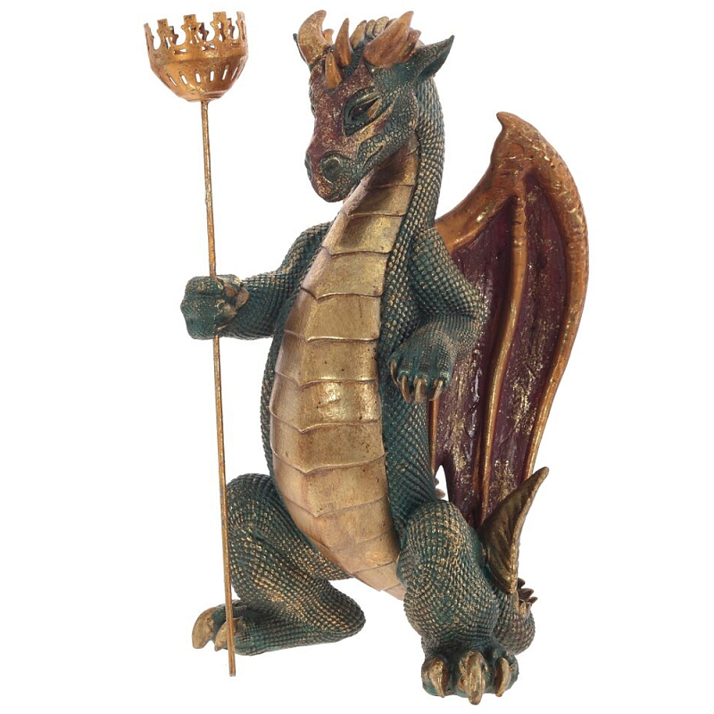 Подсвечник в виде дракона Dragon candlestick Green Brown Зеленый Коричневый Золотой Подсвечник в виде дракона Dragon candlestick Green Brown Зеленый Коричневый Золотой в Грозном | Loft Concept