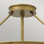 Потолочный светильник цвета латунь с плоским круглым плафоном Hinkley варинант исполнения - 3 | Loft Concept в Грозном