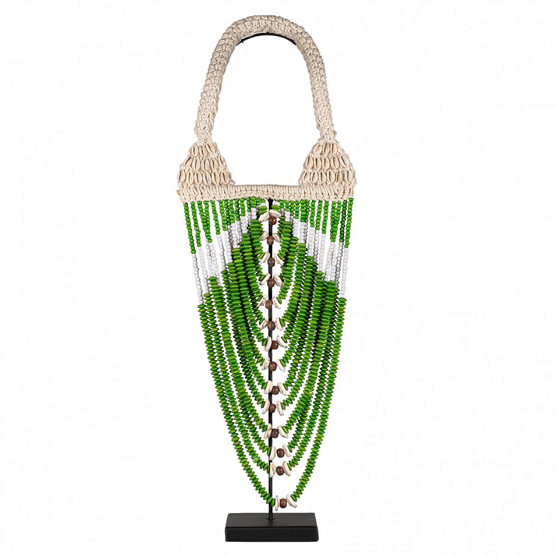 Африканское Ожерелье на подставке NECKLACE GREEN Зеленый Африканское Ожерелье на подставке NECKLACE GREEN Зеленый в Грозном | Loft Concept