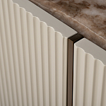 Тумба под телевизор серая с мраморной столешницей Uniqueness Marble варинант исполнения - 3 | Loft Concept в Грозном