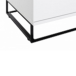 Стеллаж книжный белый с 3-мя открытыми полками и дверкой Strict Lines варинант исполнения - 5 | Loft Concept в Грозном