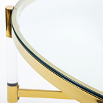 Кофейный столик со столешницей из стекла Crossy варинант исполнения - 5 | Loft Concept в Грозном