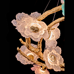 Люстра круглая на золотом каркасе с цветочным декором Miscellaneous herbs варинант исполнения - 5 | Loft Concept в Грозном