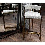 Стул барный букле бежевый с каркасом цвета матовое золото Tactility варинант исполнения - 6 | Loft Concept в Грозном