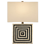 Настольная лампа с квадратным основанием и прямоугольным абажуром Neat Lines варинант исполнения - 3 | Loft Concept в Грозном