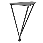 Стол журнальный c коричневой круглой столешницей на трех металлических ножках Charm Coffee Table варинант исполнения - 5 | Loft Concept в Грозном