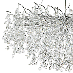 Линейная люстра с хрустальными подвесками на металлических ветках Fairytree Light Silver Linear Chandelier 18 варинант исполнения - 3 | Loft Concept в Грозном