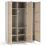 Шкаф с тремя дверцами из плетеного ротанга Tomio Wicker Furniture варинант исполнения - 3 | Loft Concept в Грозном