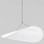 Подвесной светильник с белым тканевым плафоном в форме облака Crystal Cloud Junction варинант исполнения - 1 | Loft Concept в Грозном