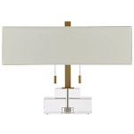 Настольная лампа прямоугольная на прозрачном основании Charm and Luxury варинант исполнения - 4 | Loft Concept в Грозном